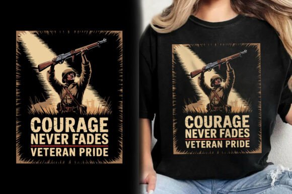 Courage Never Fades Veteran Pride: A Design That Commands Respect