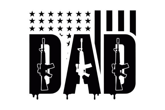 Dad Patriotic Flag Typography: Bold Design for Meaningful Projects