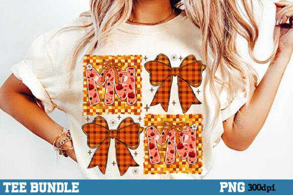 Embrace Autumn with the Fall Mama Coquette Checkered Bow Png