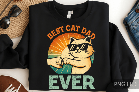 Funny Cat Lover Dad PNG Retro Shirt: A Designer's Deep Dive