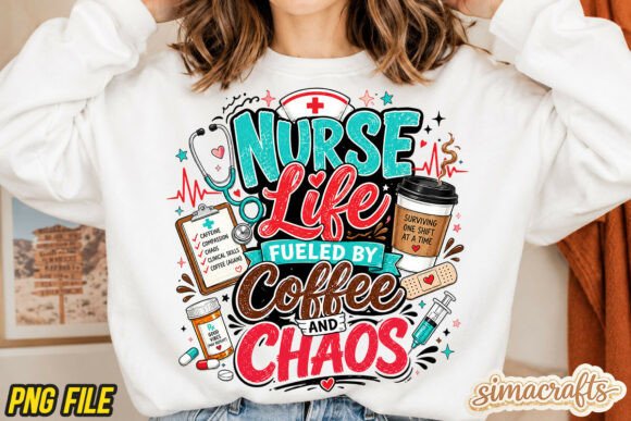 Funny Nurse Shirt, Nurse PNG: A Designer's Take on Chaos and Coffee