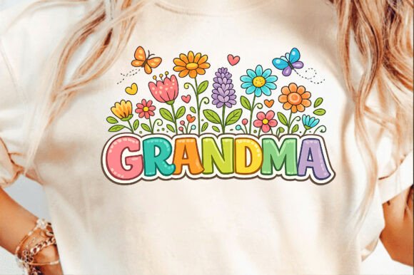 Grandma Retro Flower Mother's Day Png: A Design Asset That Blooms