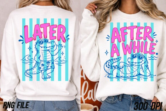 Later Gator After a While Alligator: A Playful Design Asset