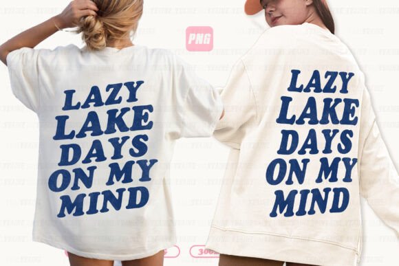 Lazy Lake Days On My Mind: Your Go-To Summer PNG Design