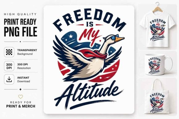 Patriotic Goose Bold Shirt PNG: A Graphic Designer's Take