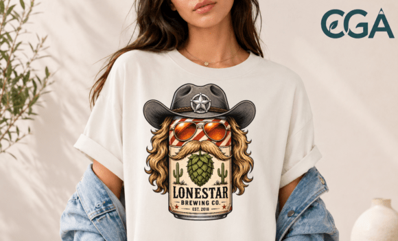 Retro Cowboy Beer Can Lonestar PNG: A Digital Design Roundup