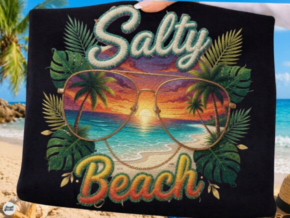 Salty Beach Sunset Summer Faux Yarn PNG: A Designer's Texture Asset