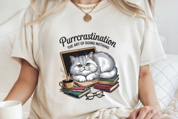 Stop What You’re Doing: The Purrcrastination Cat Pun T-shirt SVG PNG