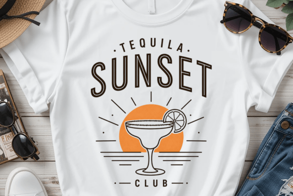 Tequila Sunset Club PNG: Your Go-To Summer Design Asset